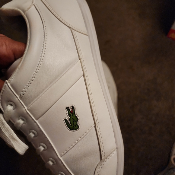 Lacoste Men's White Leather Sneakers - Picture 1 of 2